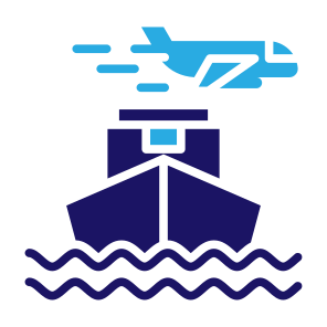 Delivery Shipments, Transportation, Plane, Delivery, Boat icon