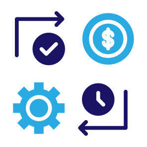 Efficiency, Efficient, Cost, Process, Real Time  icon