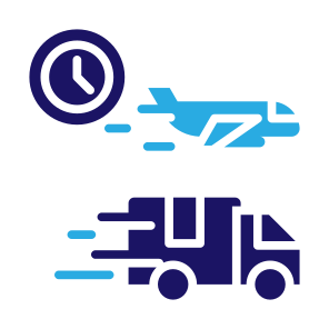 Fast Delivery, Delivery Plane, Cargo Truck, Shipped, Time And Date  icon