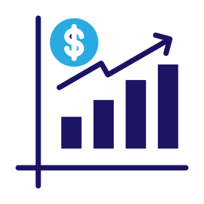 Sales, Increase, Statistics, Growth, Income icon