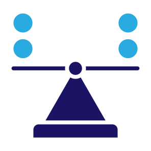Balance, Balanced, Scales, Compare, Stability, Leverage  icon