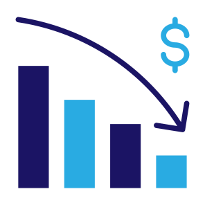 Bankrupt, Bankruptcy, Recession, Loss, Chart, Decrease  icon