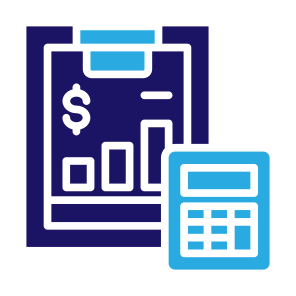 Bookkeeping, Calculate, Accounting, Calculator, Budgeting, Estimates  icon