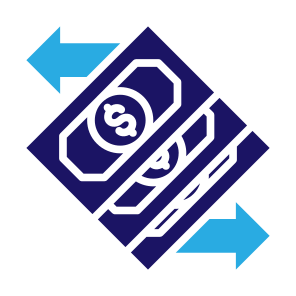 Transaction, Payment, Transfer, Bank Transfer, Money, Currency  icon