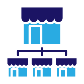 Franchise Store, Franchise, Retailer, Retail Store, Network, Retail icon