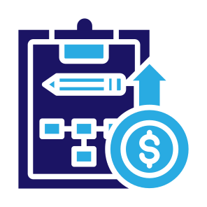 Strategic Planning, Budgeting, Financial, Strategy, Planning, Flowchart icon
