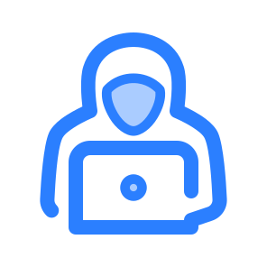 Hacker, Computer, Crime, Cyber, Virus, Malware, Laptop, Anonymous, Phishing, Ransomware icon