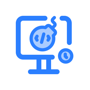 Logic Bomb, Code, Malware, Hacker, Virus, Threat, Network, Breach Detection, Detection, Dark Web icon