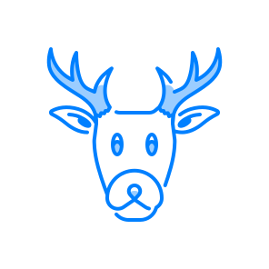 Deer, Animal, Wildlife, Forest, Antlers, Nature, Woodland, Mammal, Winter, Silhouette, Wild icon