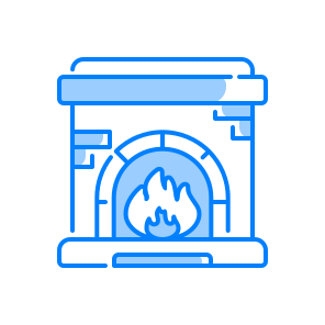 Fireplace, Fire, Warm, Winter, Cozy, Heat, Home, Chimney, Flame, Comfort, Interior icon