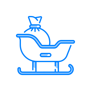 Sleigh, Winter, Snow, Ride, Transport, Holiday, Christmas, Sled, Cold, Traditional, Vehicle icon