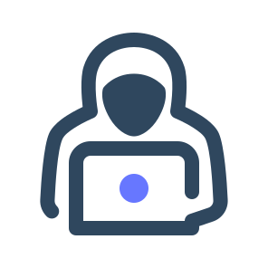 Hacker, Computer, Crime, Cyber, Virus, Malware, Laptop, Anonymous, Phishing, Ransomware icon