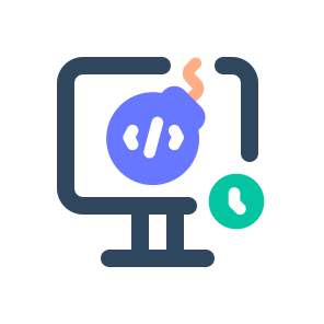 Logic Bomb, Code, Malware, Hacker, Virus, Threat, Network, Breach Detection, Detection, Dark Web icon