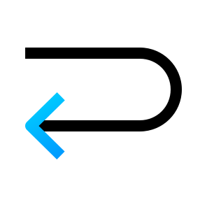 Turn Back, Left Turn, Directional, Direction, Arrows, Turn icon