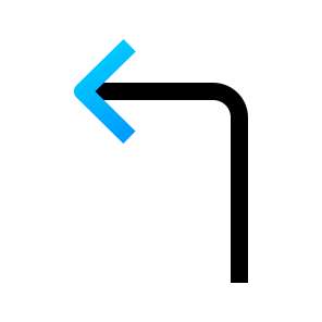 Turn Left, Navigate, Turn, Direction, Left, Arrow icon
