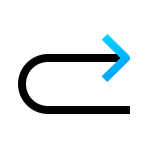 Turn Right, Right Arrow, U Turn, Direction, Arrow icon