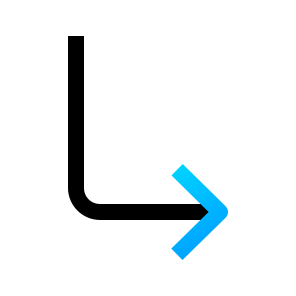 Turn Right, Turn Down, Bottom Right, Down Right, Direction, Arrow icon