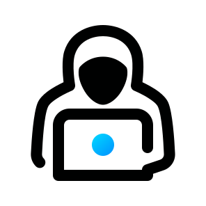 Hacker, Computer, Crime, Cyber, Virus, Malware, Laptop, Anonymous, Phishing, Ransomware icon