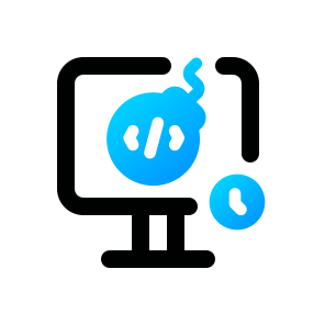 Logic Bomb, Code, Malware, Hacker, Virus, Threat, Network, Breach Detection, Detection, Dark Web icon