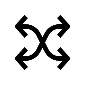 Shuffle, Four Arrows, Crossed, Arrows, Shuffle Arrows, Direction icon
