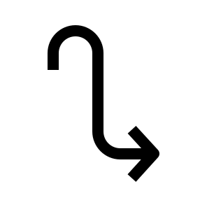 Turn Down, Down Right, Bottom Right, Navigate, Direction, Arrow icon