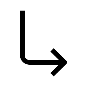 Turn Right, Turn Down, Bottom Right, Down Right, Direction, Arrow icon