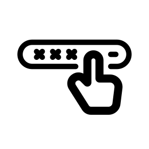 Code Pin, Password, Security, Access, Key, Hand, Lock, Safety, Protection, Keyboard icon