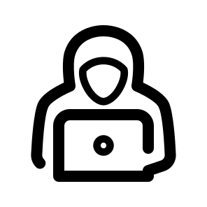Hacker, Computer, Crime, Cyber, Virus, Malware, Laptop, Anonymous, Phishing, Ransomware icon