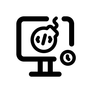 Logic Bomb, Code, Malware, Hacker, Virus, Threat, Network, Breach Detection, Detection, Dark Web icon