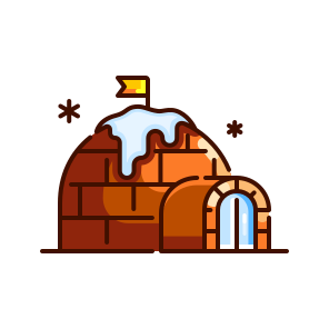 Igloo, Snow, Winter, Ice, Shelter, Arctic, Dome, Cold, Frozen, Structure, Survival icon