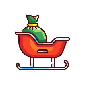 Sleigh, Winter, Snow, Ride, Transport, Holiday, Christmas, Sled, Cold, Traditional, Vehicle icon