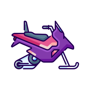 Snowmobile, Winter, Vehicle, Snow, Motor, Transport, Cold, Outdoor, Speed, Track, Adventure icon