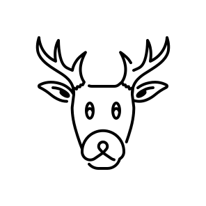 Deer, Animal, Wildlife, Forest, Antlers, Nature, Woodland, Mammal, Winter, Silhouette, Wild icon