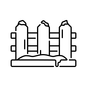 Fence, Wooden, Boundary, Barrier, Outdoor, Garden, Rustic, Property, Structure, Plank, Enclosure icon