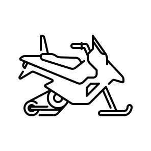 Snowmobile, Winter, Vehicle, Snow, Motor, Transport, Cold, Outdoor, Speed, Track, Adventure icon