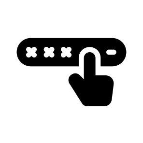 Code Pin, Password, Security, Access, Key, Hand, Lock, Safety, Protection, Keyboard icon