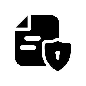 Document Protection, Security, Data, Privacy, Secure, Office, Shield, File, Safe, Lock icon