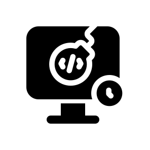 Logic Bomb, Code, Malware, Hacker, Virus, Threat, Network, Breach Detection, Detection, Dark Web icon