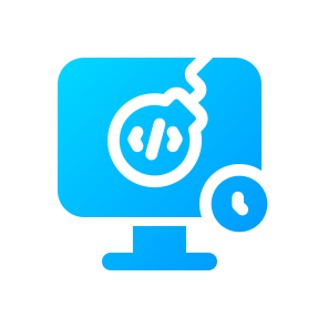 Logic Bomb, Code, Malware, Hacker, Virus, Threat, Network, Breach Detection, Detection, Dark Web icon