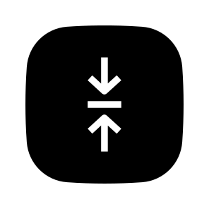 Shrink, Narrowing, Screen Settings, Full Screen, Resize, Indicator icon