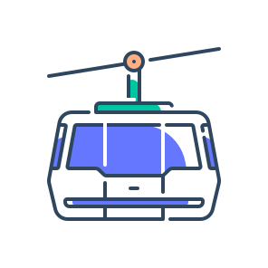 Cable Car, Gondola, Mountain, Transport, Winter, Cableway, Lift, Travel, Aerial, Tourism, Ski icon