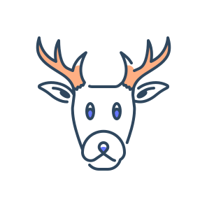 Deer, Animal, Wildlife, Forest, Antlers, Nature, Woodland, Mammal, Winter, Silhouette, Wild icon