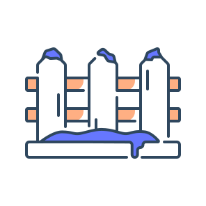 Fence, Wooden, Boundary, Barrier, Outdoor, Garden, Rustic, Property, Structure, Plank, Enclosure icon