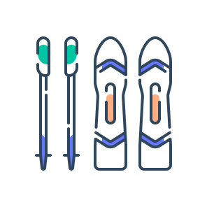 Ski, Winter, Sport, Snow, Skiing, Equipment, Cold, Mountain, Outdoor, Adventure, Alpine icon