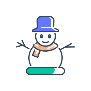 Snowman, Winter, Cold, Snow, Frozen, Holiday, Christmas, Ice, Cartoon, Cute, Character icon