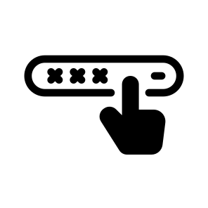 Code Pin, Password, Security, Access, Key, Hand, Lock, Safety, Protection, Keyboard icon