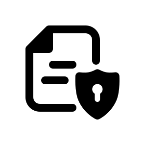 Document Protection, Security, Data, Privacy, Secure, Office, Shield, File, Safe, Lock icon
