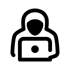 Hacker, Computer, Crime, Cyber, Virus, Malware, Laptop, Anonymous, Phishing, Ransomware icon
