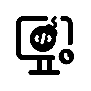 Logic Bomb, Code, Malware, Hacker, Virus, Threat, Network, Breach Detection, Detection, Dark Web icon