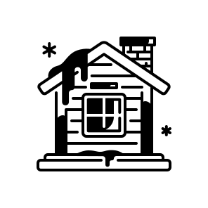 Cabin, Wood, Rustic, House, Forest, Nature, Winter, Shelter, Cottage, Architecture, Hut icon